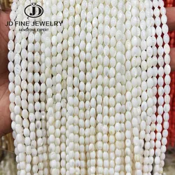 Colorful Shell Bead Rice Shape Natural Mother Of Pear Shell Loose Spacer Bead For Jewelry Making Diy Braceelt Necklace Accessory