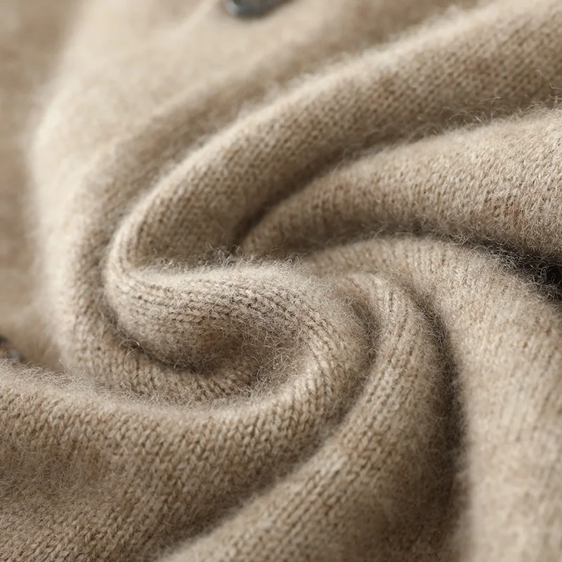 Men Choice High Quality Autumn Winter 100% Cashmere Sweater Thick Cardigan Casual Style Jacket Soft Warm Cashmere Knitwear Tops