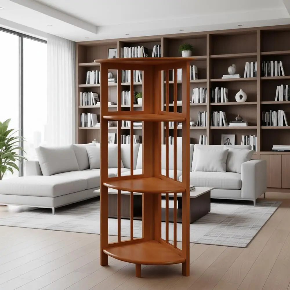 

Книжный шкаф с 4 полками из дуба для домашнего использования