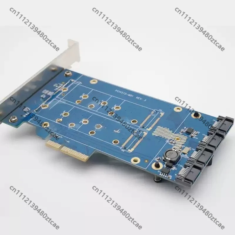PCIe to 4‑Port SATA3.0 Expansion Adapter Card RAID Supported Storage Expansion Module Electronic DIY Hardware Replacement Spare