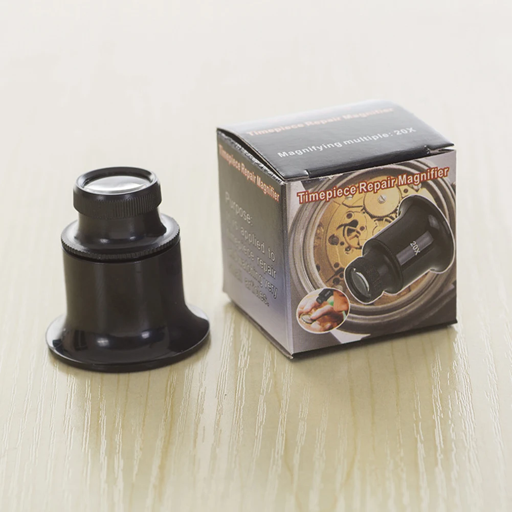 20X Magnifier Tool Optical Glass Loupe Watch Plastic Kits Optical Instruments Jewelry Eye Repair Monocular Set Lens