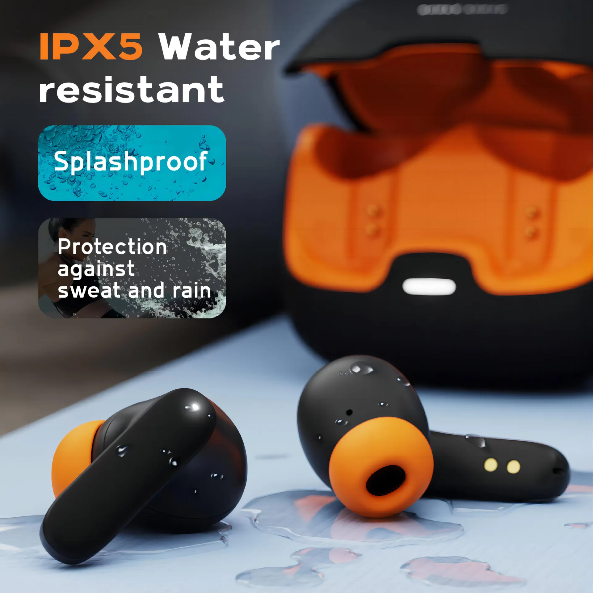 TWS Wireless Earphones 5.4 Bluetooth Ultra-low Latency Dual Microphone ENC Noise Cancelling in Ear Bluetooth Earphones