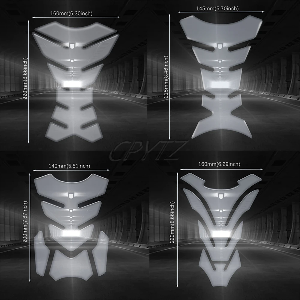 Fit for Z1000SX ER6N/F ZX10R ZX6R Z800 Z750 Z250 Z650 Transparent Motorcycle Fuel Tank Pad Gas Cap Decals Sticker