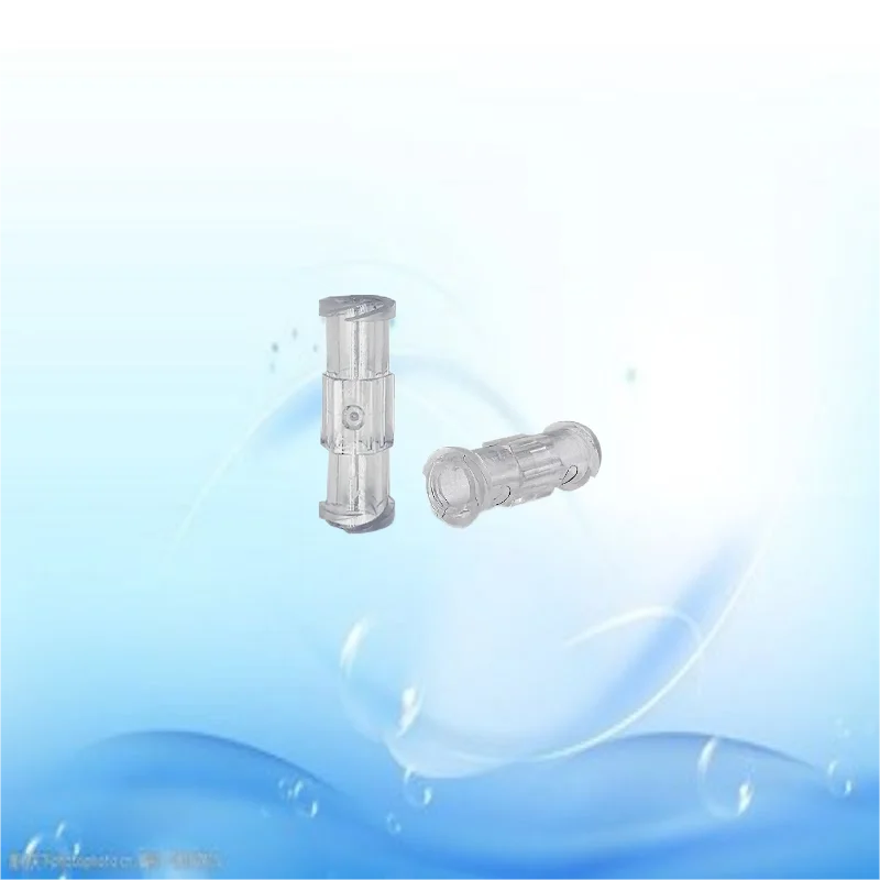 Leak proof double helix medical sterile Luer lock adapter with transparent plastic connector