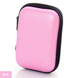 2022 NEW Black Travel Zipper Case Leather Earphone Storage Box Portable USB Cable Organizer Carrying Hard Bag For Coin Memory