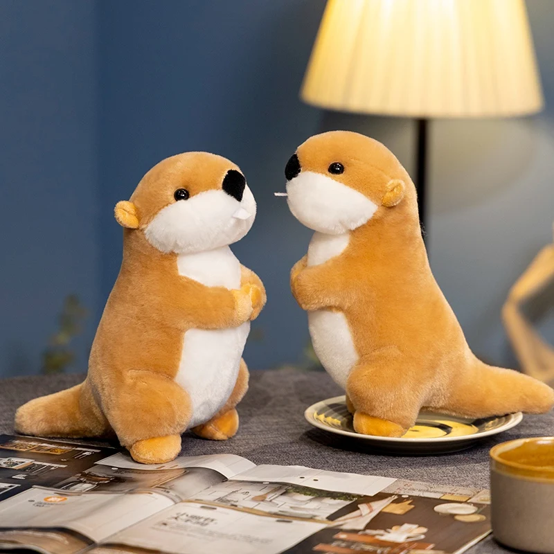 Simulation 22cm Marmot Groundhog Artificial Plush Toy Home Decor Funny Animals Toys Birthday Halloween Presents for Boys Girls