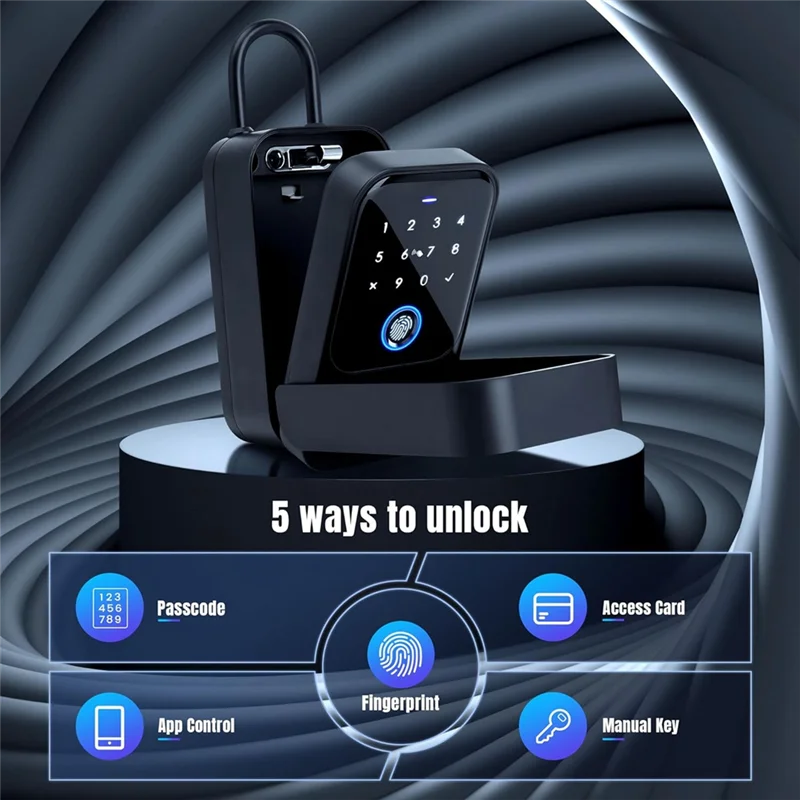ABRU-Smart Key Lock Box Wireless Lock Box Suitable For House Keys And Real Estate Agents