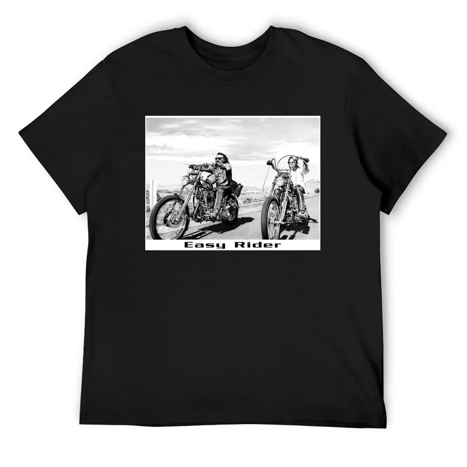 

easy rider graphite drawing T-Shirt Funny t-shirt luxury designer anime clothes designer t shirt men