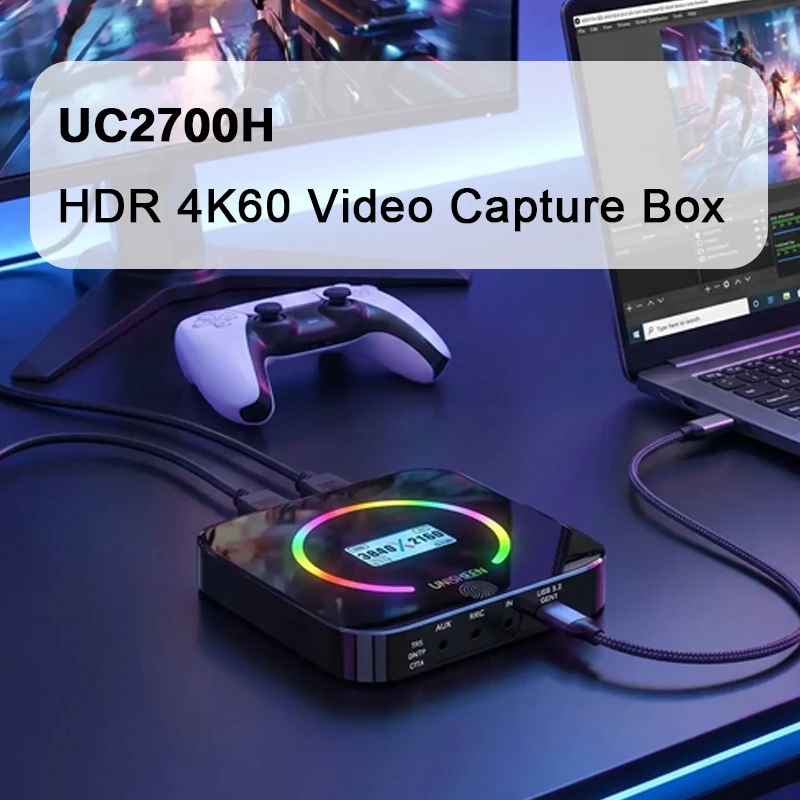 UC2700H PS5 HDR VRR Game Streaming Equipment Live Broadcast 2160p OBS VMix 4K 60fps Loopout HDMI VIDEO CAPTURE Card Box