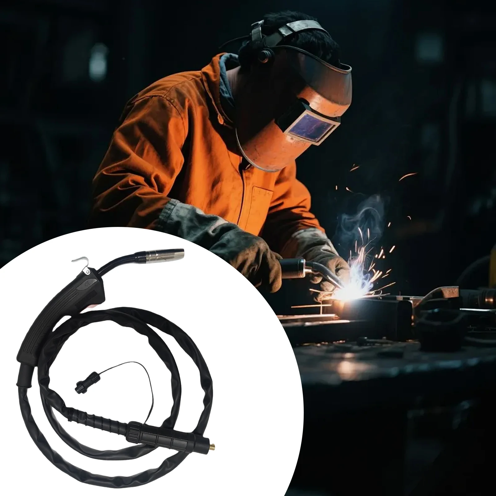 

Semiautomatic F180 180A FLUX MIG Welding Gun Torch Stinger 2 Meters Small Welding Machine Flux Cored Wire