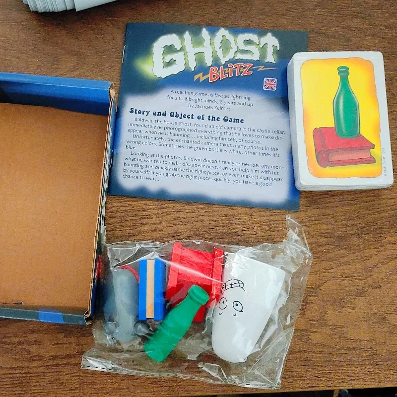 Cartas de jogo de mesa de embalagem rápida para captura de fantasmas, festa interativa e jogo de cartas de dramatização, perfeito para reunião familiar de Halloween