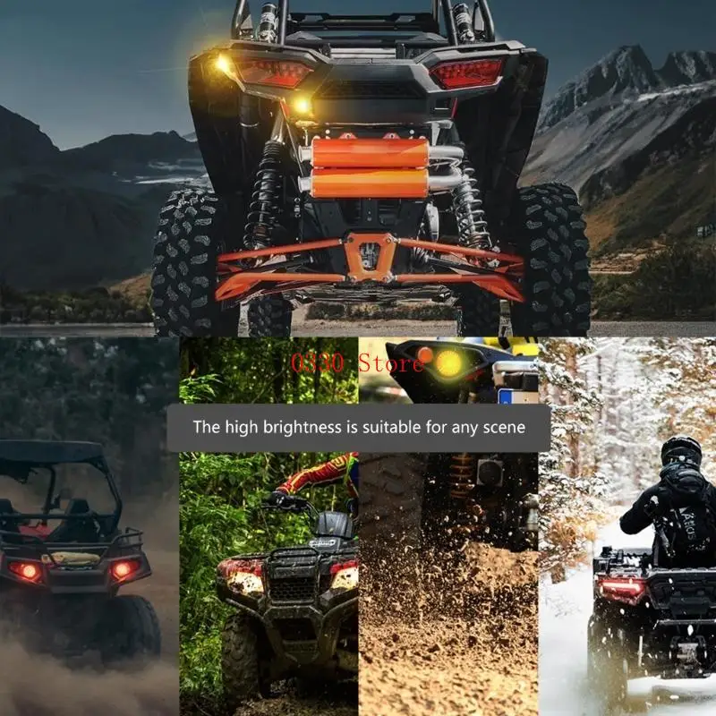 

Universal for Scooter ATV UTV SXS Turn with Horn Reverse Hazard Light RockerSwitch USB Flasher Relays