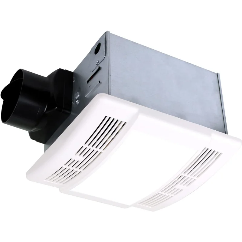 

Akicon Вентилятор для ванной комнаты с подсветкой Ультра тихий 90CFM 1,5Sone Вентилятор Вытяжной вентилятор со светодиодной подсветкой (подставка E26 Светодиодная лампа)