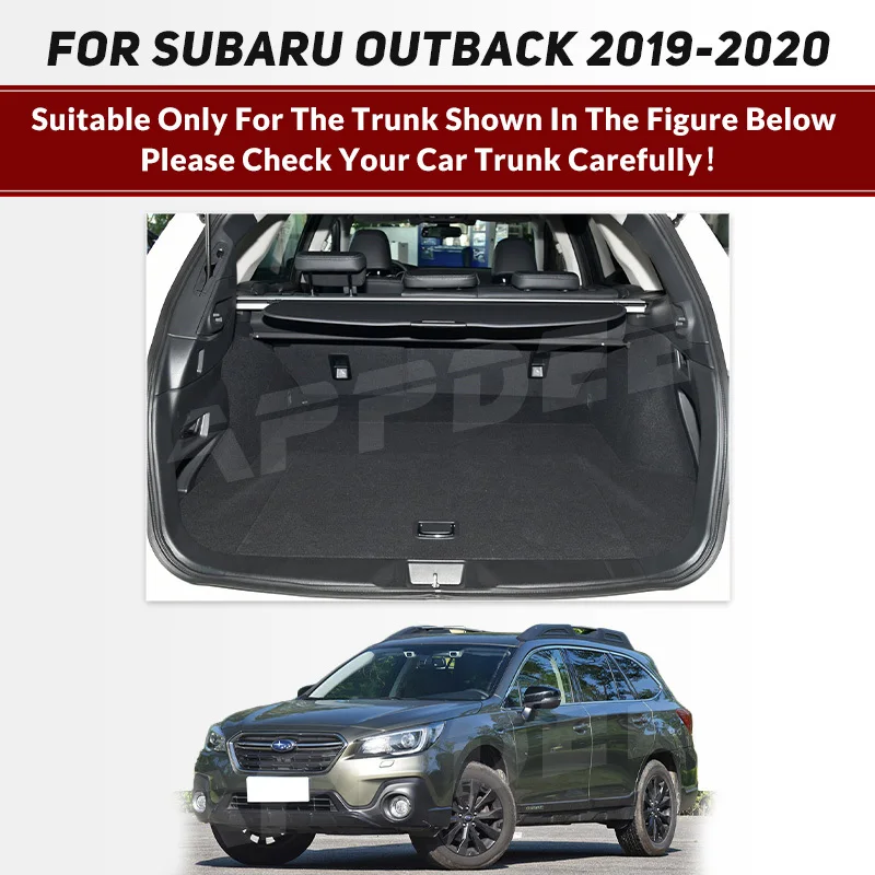 Auto Full Coverage Trunk Mat For SUBARU OUTBACK 2019-2020 Car Boot Cover Pad Cargo Liner Interior Protector Accessories