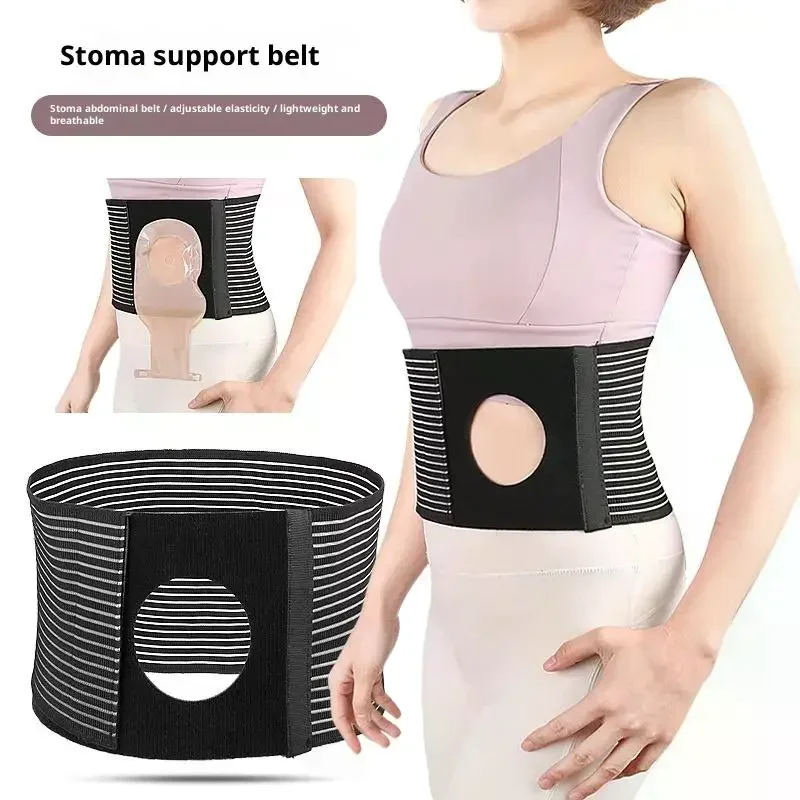 1 Pcs L/M Breathable Ostomy Hernia Belt Stoma Support Wraps Ostomy Belt Unisex Support Belt Abdominal Binder Brace For Men Women