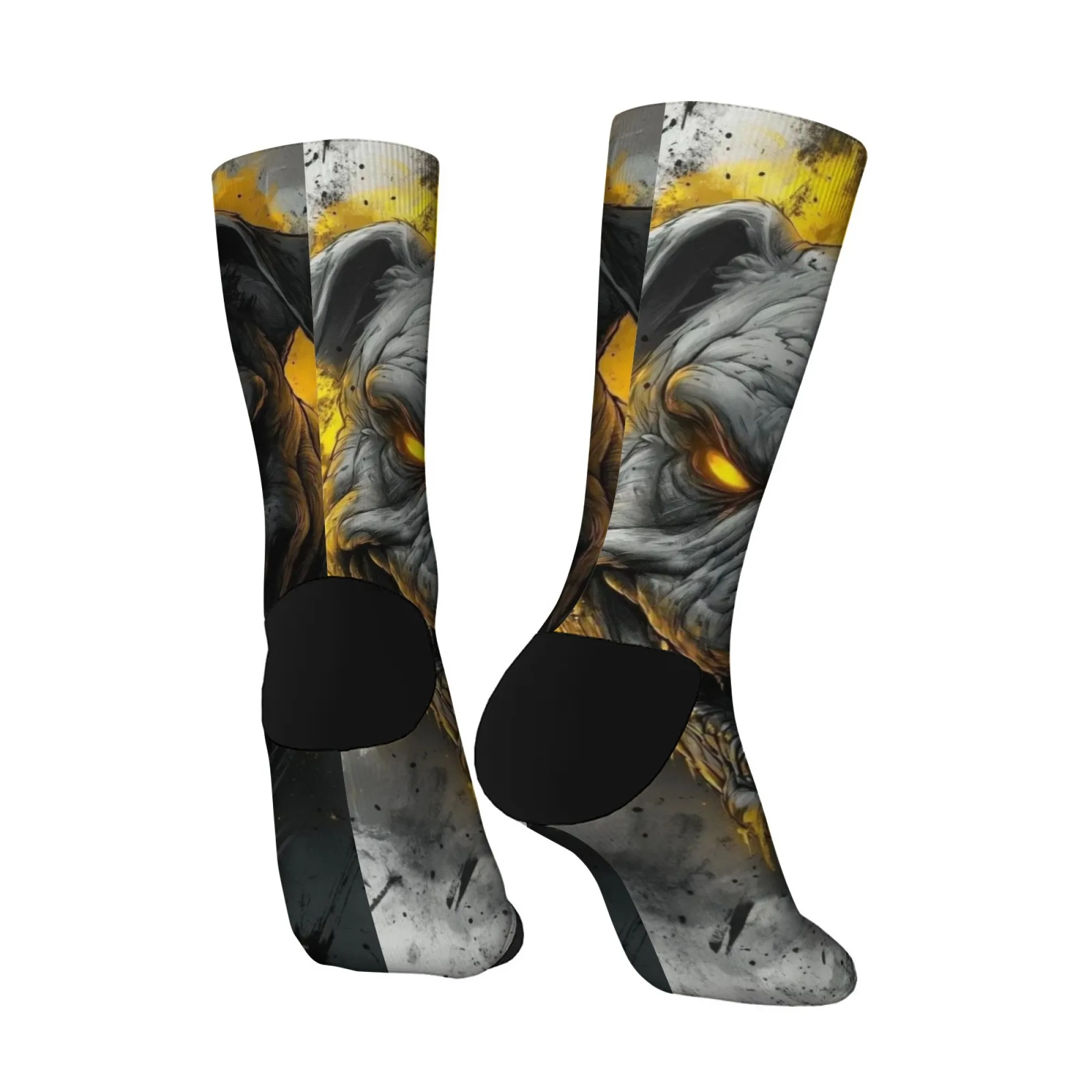 Feroz bulldog impressão meias masculinas novidade harajuku retro rua tripulação meias confortáveis respiráveis antiderrapantes festa diversão presente