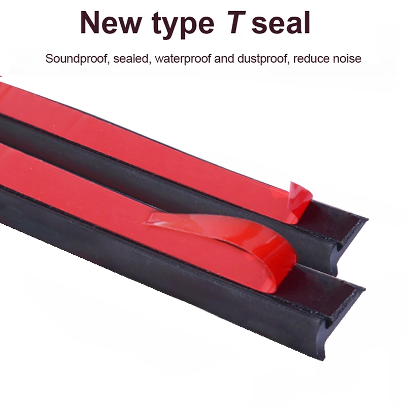 Universal Car Rubber Sealing Strip Inclined T-shaped Weatherproof Edge Trim   Rubber Weatherstrip Edge