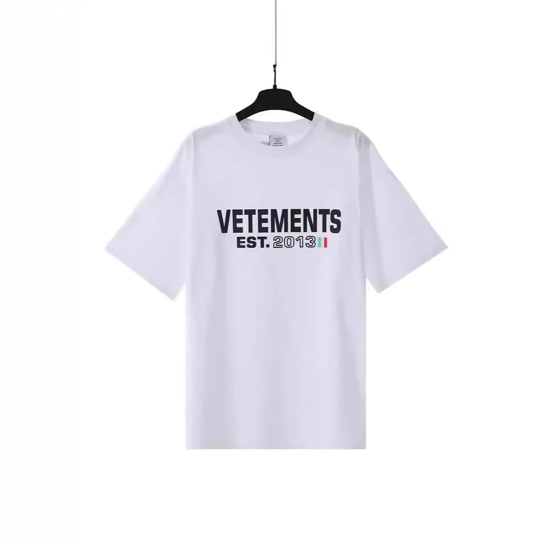 النمط الأمريكي جولة الرقبة قصيرة الأكمام تي شيرت VTM Wit Meng القطن عارضة تنفس الرجال المحملة فضفاضة تناسب إلكتروني الطباعة #5