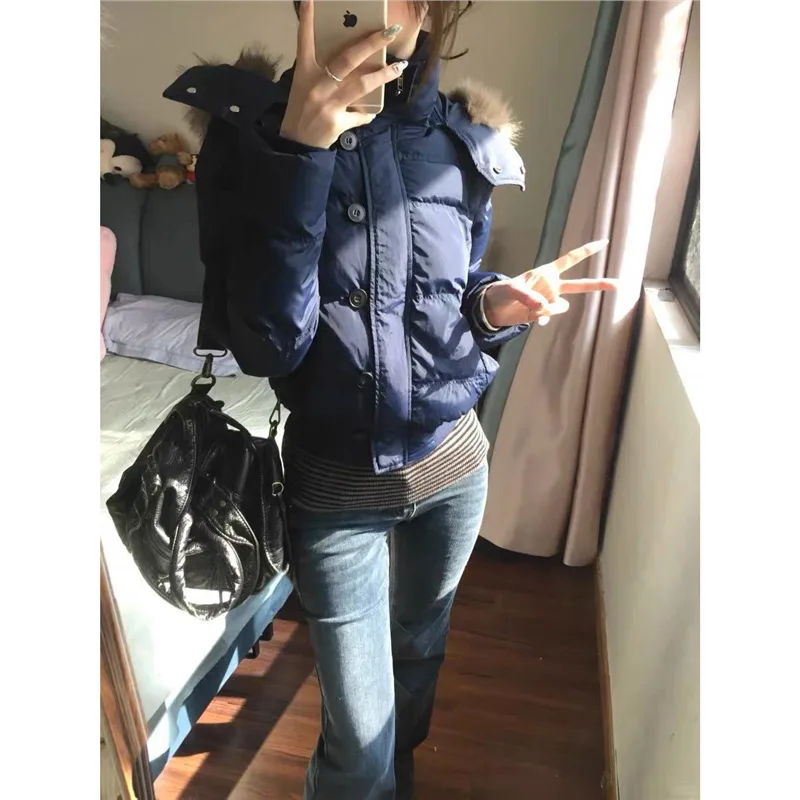 

Big Fur Collar Padded Clothes Women's Jacket 2025 Winter New Padded Jacket Thickened Short