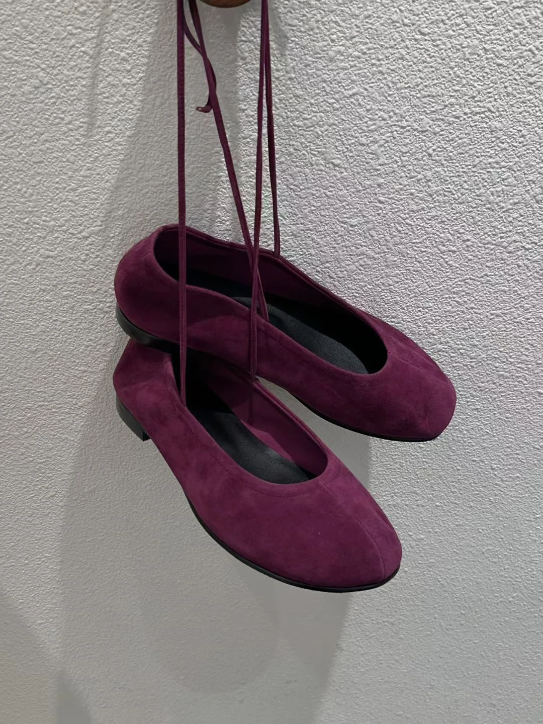 korean-style-round-toe-ballet-flats-women's-flat-mouth-slip-on-shoes-versatile-grandmother-shoes-leather-upper-anti-slip-rubb