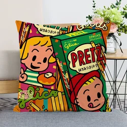 P-pretz Pillow Covers Decorative Cushions for Bed Cushion Cover 40*40 Pillow With Anime Ornamental Pillows Duplex Printing Sofa