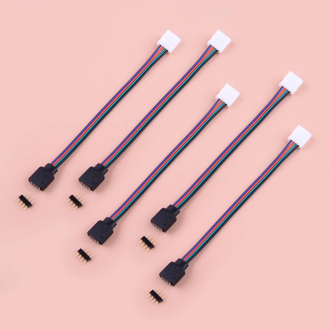 

5 комплектов разъемов «папа-мама», проводной кабель, подходит для 3528 5050 RGB светодиодной ленты, новое высокое качество