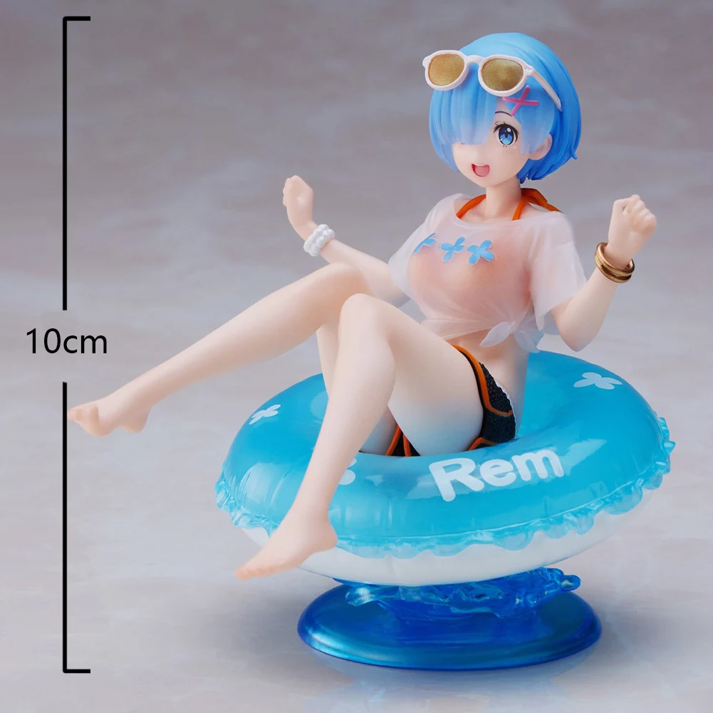 Re:0 anime figura rem figura rem maiô figuras de ação boneca pvc modelo brinquedos adulto ornamento coleção estátua menino menina presentes10cm