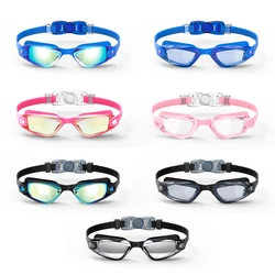 Lunettes de natation étanches professionnelles, lunettes anti-buée, protection UV 100%, aucune fuite, adultes, hommes, femmes, jeunes