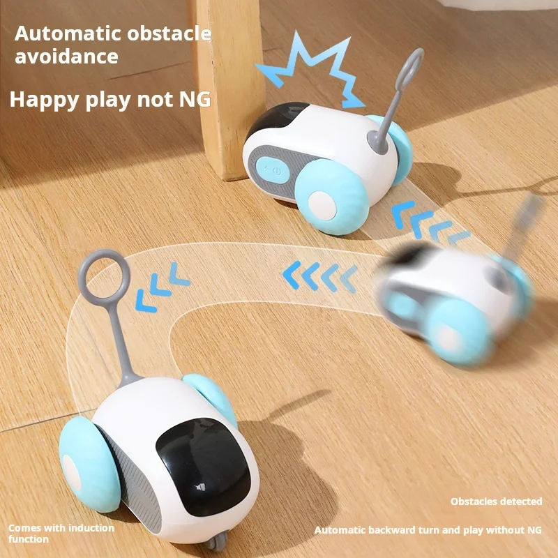 Pet cat automatic gravity electric remote control teasing cat sports car pet cat puzzle electric rotation teasing cat toy