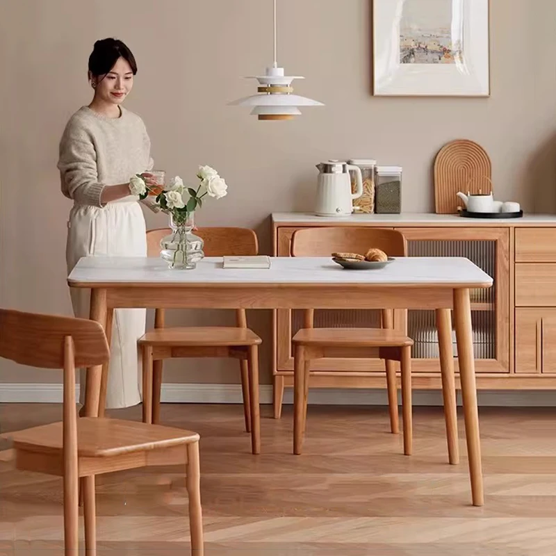 

Wood Restaurant Dining Table Coffee Lounge Reception Space Saving Dining Table Bistro Conference Mesas De Jantar Home Furniture