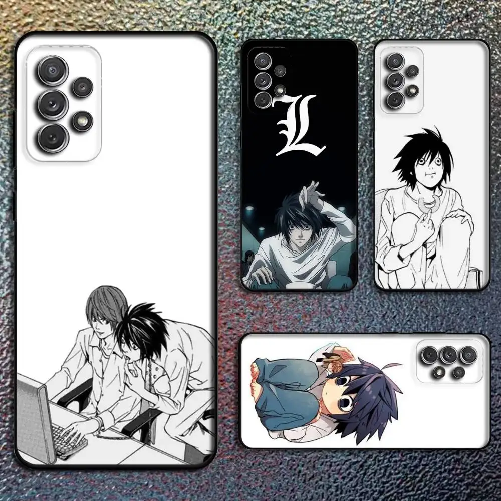 

L-Lawliet D-Death Note Phone Case For Samsung S25,S24,S21,S22,S23,S30,Ultra,S20,Plus,Fe,Lite,Note,10,9,5G Black Cover