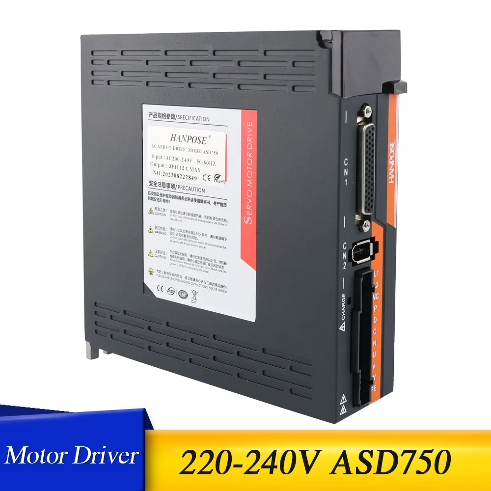

Free Shipping 1 PCS Upgrade AC200-240V Controller ASD275 Servo Motor Driver 50-60HZ CNC Servo Motor Driver