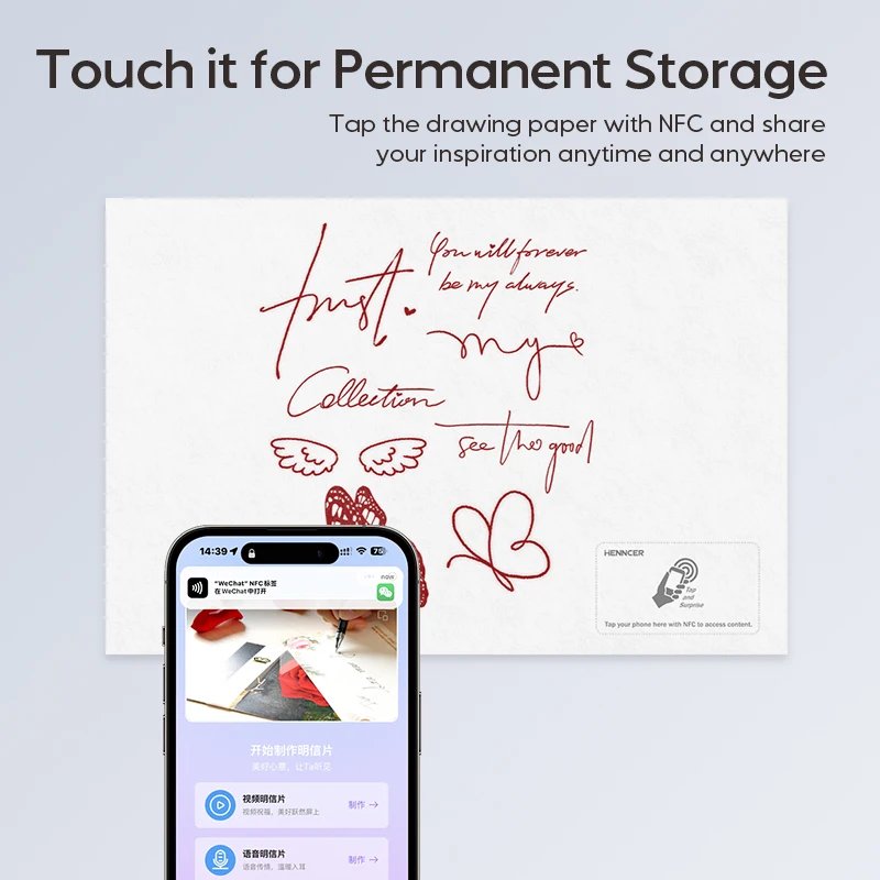 NFC Smart Drawing Paper – A5 Artist Sketch Pad with Embedded NFC Tag for Digital Sharing & Upload