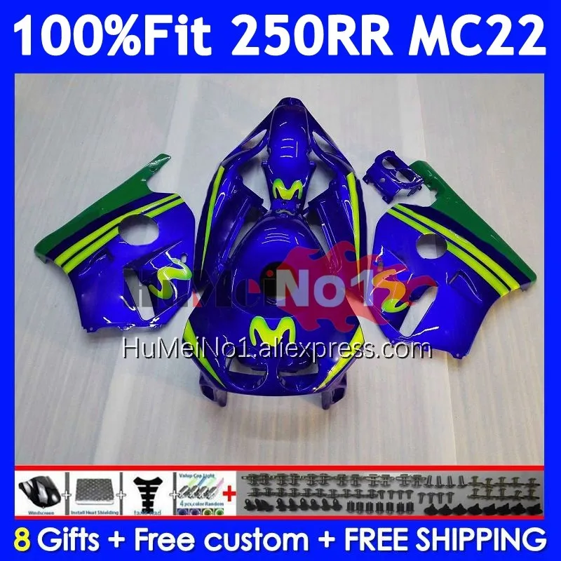 Injection For HONDA CBR 250RR CBR250RR 90 91 Movistar Blue 92 93 94 18No.4 MC22 CBR250 RR 1995 1996 1997 1998 1999 OEM Fairings