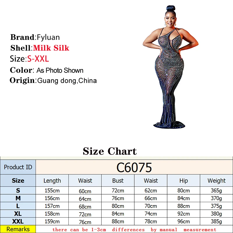 새로운 메쉬를 통해 볼 여성 크리스탈 v 넥 인어 바닥 길이 롱 드레스 기울어 진 어깨 민소매 생일 의상 Night Wea