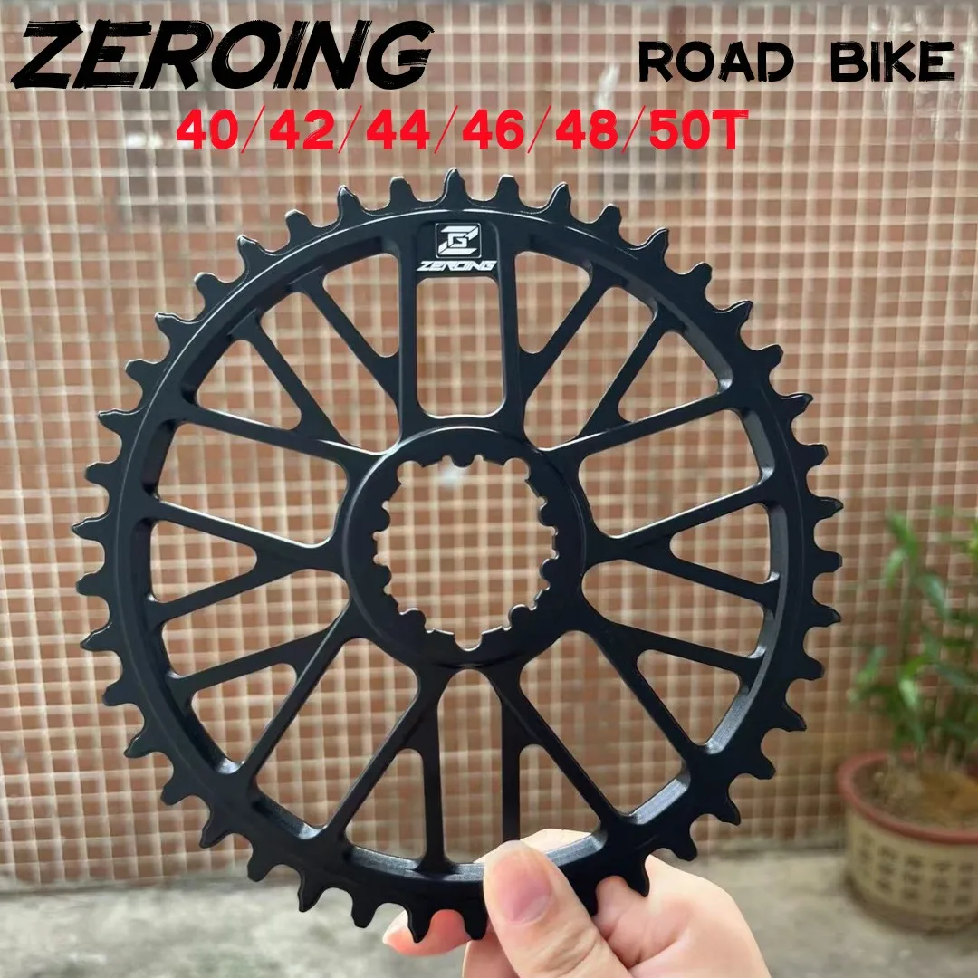 ZEROING Road Bike Chainring 40T 42T 44T Disc 46T 48T 50T Crown Folding Bicycle Narrow Wide Chainwheel 8/9/10/11/12S