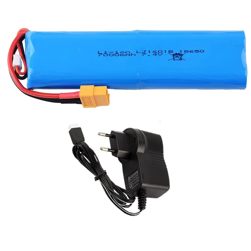 XT60/Tamiya Plug 2S 7.4V 7000Mah Li-Ion Batterij/7.4V Oplader Voor Henglong 3818 3819 3838 3839 3869 3889 3938 1/16 R/C Tank Onderdelen