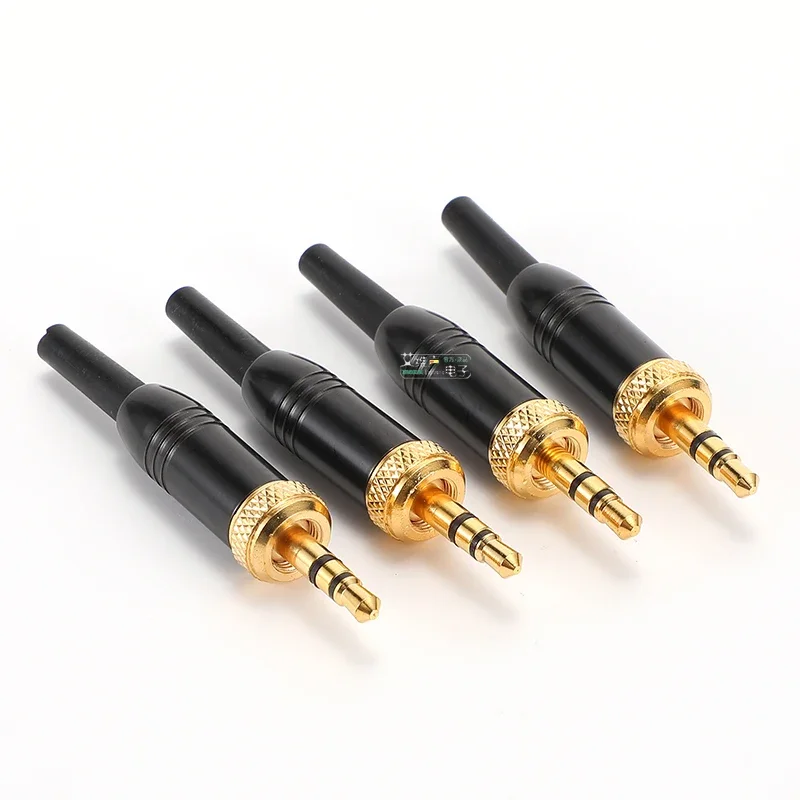 1Pcs 3.5 with lock plug For Sony microphone earphone D11 bee D16 stereo monitor small three core Internal and external thread