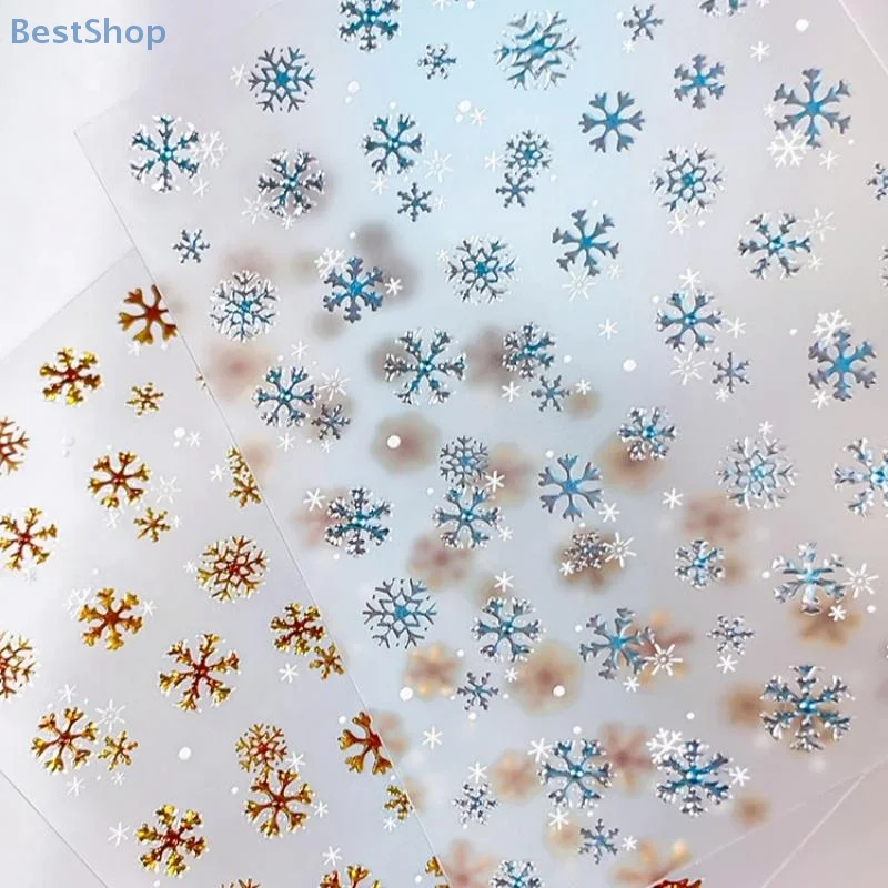 クリスマススノーフレークネイルアートステッカー漫画冬クマデカール DIY 新年アクセサリーネイルアートデコレーションマニキュア用品