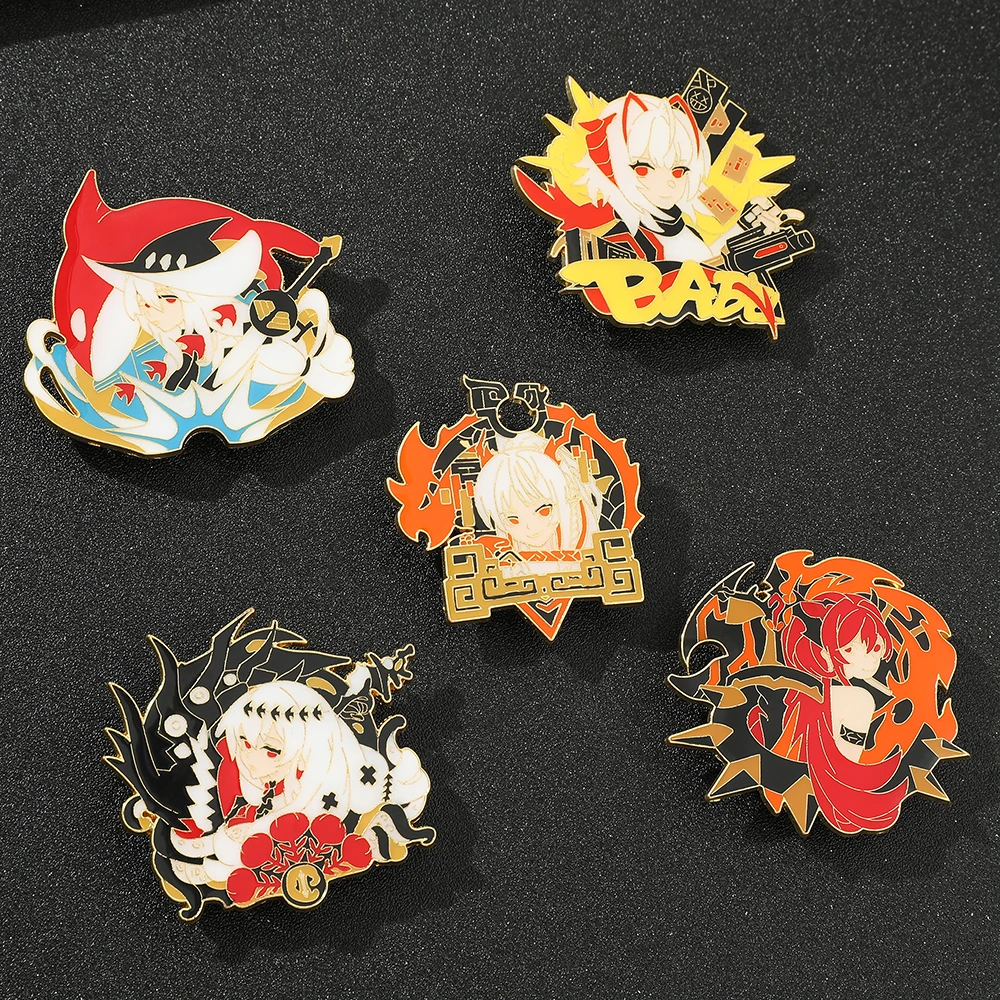 Game Arknights Enamel Brooches Cartoon Anime Figure Button Badge Jewelry Backpack Shirt Fashion Lapel Pin Accesspries Kids Gifts