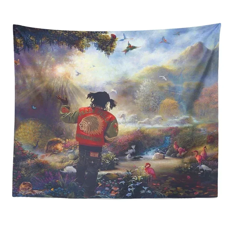 in The Garden of Eden Tapestry Wall Hanging Art for Bedroom Living Room Decor Home Decoration