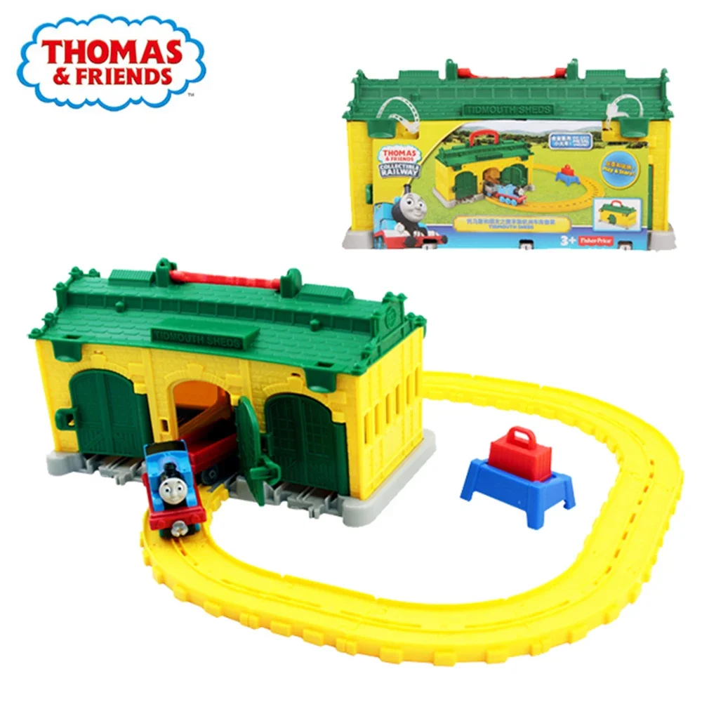 Original Thomas and  Friends the Train Tidmouth Sheds Diecast Metal Engine Playset Collectible Railway Wooden Train Track Toys