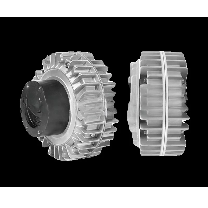 Freio de pó magnético giratório de concha, embreagem de pó magnético com furo de eixo oco