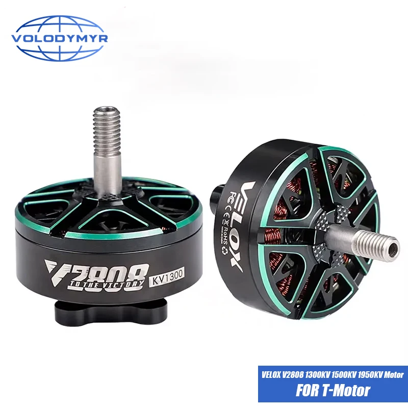 VOLODYMYR for T-Motor VELOX V2808 1300KV 1500KV 1950KV Motor W/4mm Shaft for RC FPV 4-5inch Cinewhoop 7-8inch Cinelifter Drone