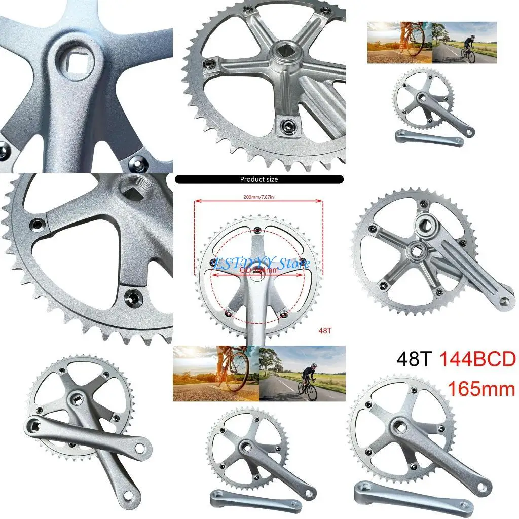 

G6DE круглый цепь и Crank Road Bikes 165 мм квадратный коленчик с 48T цепь