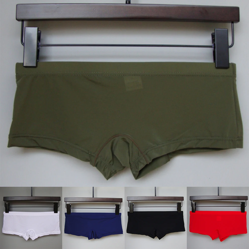 رجل شير شبكة الملاكم ملخصات الملابس الداخلية تنفس نسيج الحرير الجليد انظر من خلال جذوع الملابس الداخلية للارتداء النشط وغير الرسمي #6