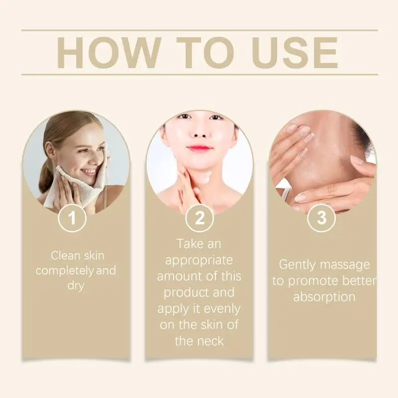 Neck Serum Remove Double Chin Increase Skin Elasticity Fade Fine Lines Antioxidant Tighten Skin Care Firming Rejuvenating Serum
