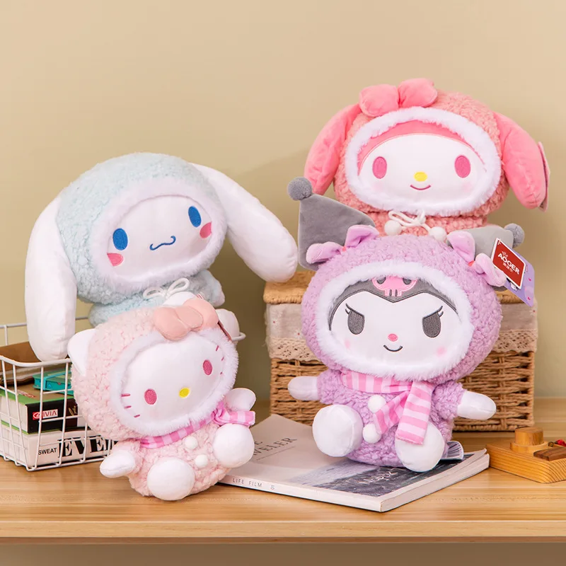 

Новинка! Милая плюшевая кукла Sanrio Kuromi, My Melody, Cinnamoroll, Snow Elf — очаровательная мягкая игрушка, идеальный подарок для девочек.