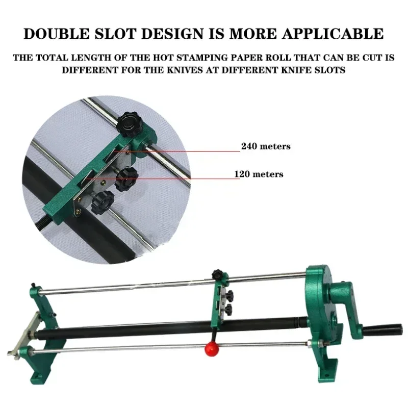 

Small Upgrade QG-7 Manual Bronzing Paper Cutting Machine Hot Bronzing Foil Paper Anodized Aluminum Slitting Bronzing Paper Machi