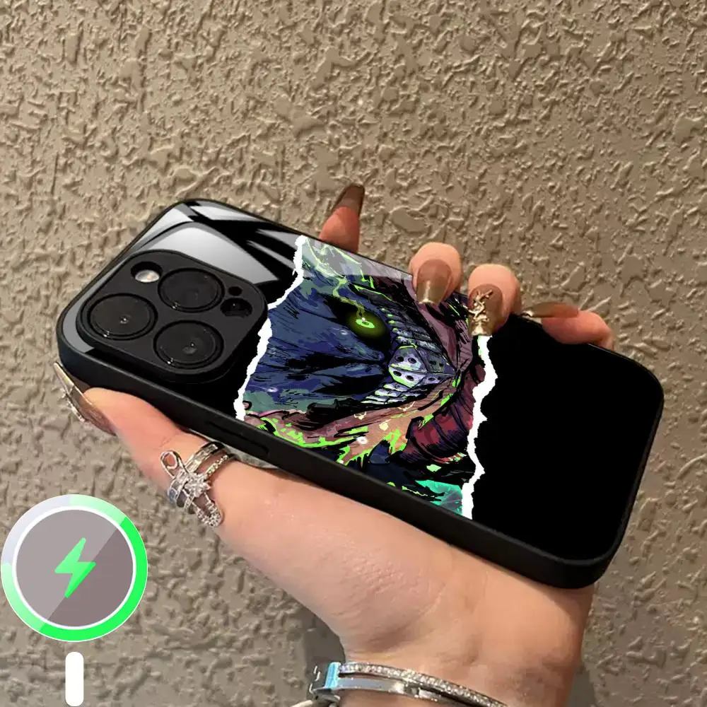 Чехол для телефона H-hero acade-my design для iPhone 17 Air, 16, 15, 14, 13, 12, 11 Plus, Mini, Pro, Max, стеклянный магнитный чехол